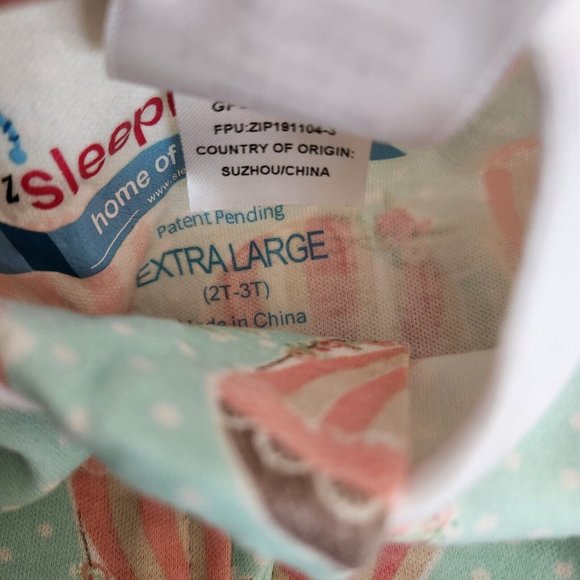 SLEEPING BABY Zipadee-Zip Sleep Sack Size Extra Large 2T-3T Hot Air Balloons NEW - Picture 8 of 10